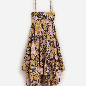 JCrew Convertible beach dress in dusk floral bow detail Empire waist size L
